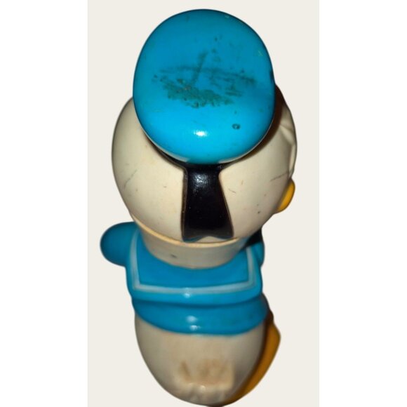 Vintage Donald Duck Rubber Toy Figure Piggy Bank - Picture 3 of 8